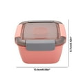 thumbnail image 2 of Leak-Proof Double Layer Plastic Bento Lunch Box with Multiple Compartments, Microwave Safe, Portable Meal Container for Work and On-the-Go, Reusable and Easy to Clean, 2 of 5