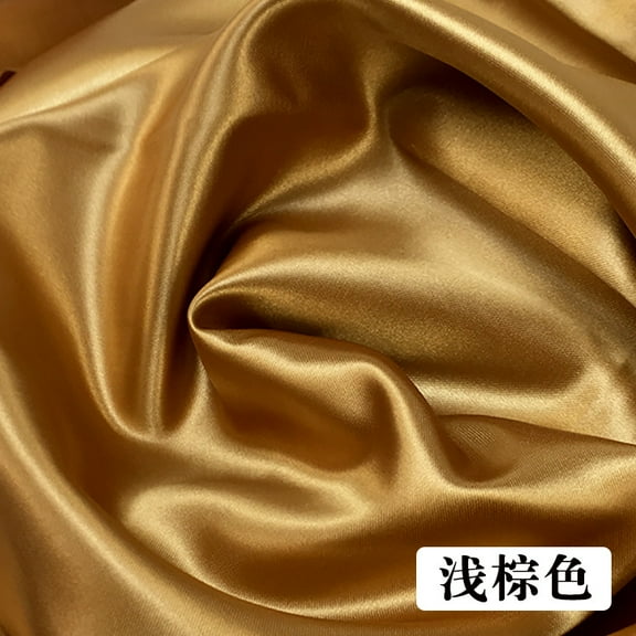 XmhyTop-A Light Brown Satin Fabric 100*150cm 1 Piece Polyester Wedding Fabric for Dresses, DIY Fabric for Crafts, Craft Fabric for Sewing Soft Satin Ideal for Bridal Gowns Handmade Projects