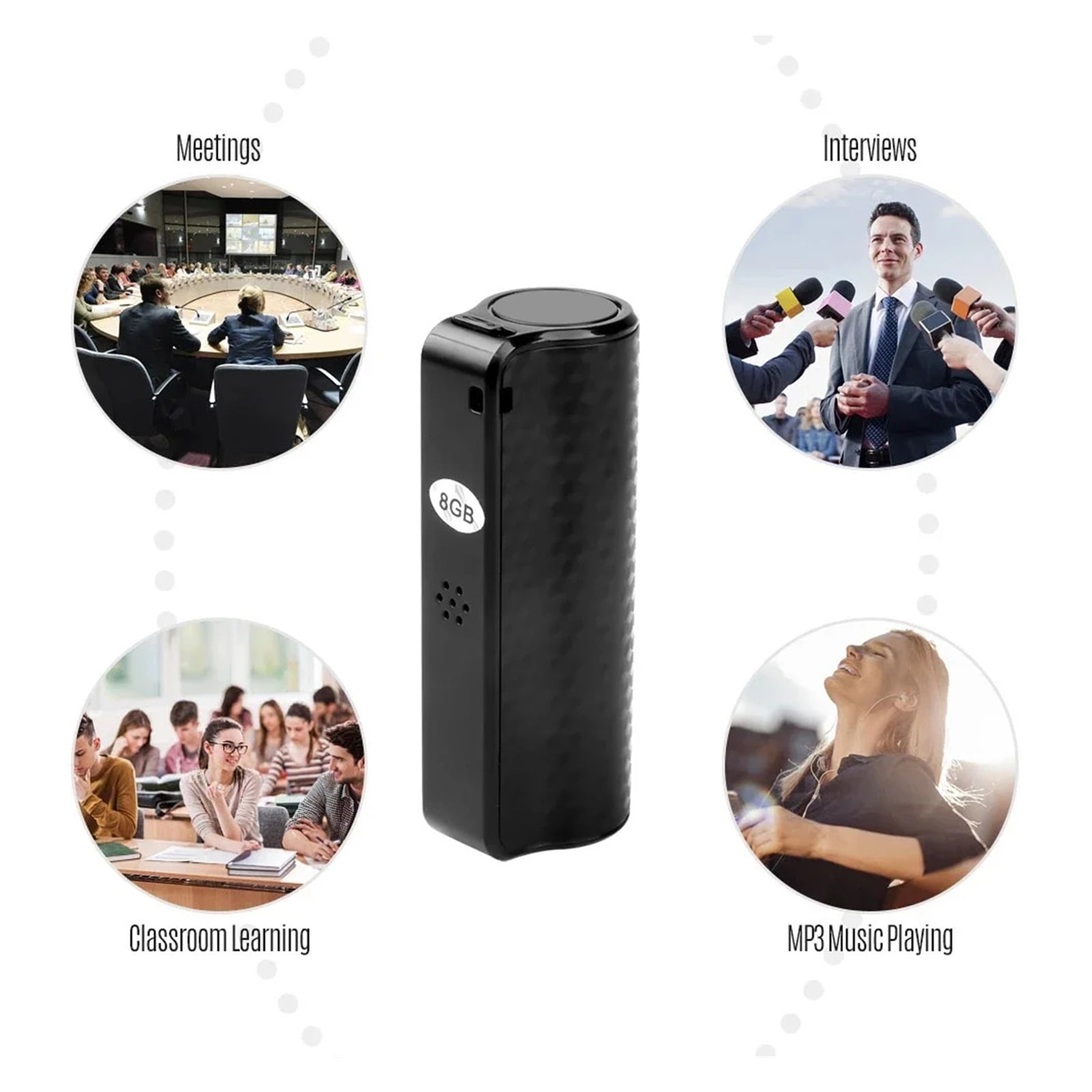 Mini Professional Activated Voice Recorder Dictaphone Magnet Standby Time Record Pen Noise ,Multi-Function