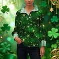thumbnail image 6 of Vekome St Patricks Day Womens Long Sleeve Tee Shirts Plus Size Green Pullover Tops Collared Holiday Irish Themed Tee Shirts Button Holiday Blouses, 6 of 6