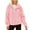 Pink, variant on HAiming Womens Fuzzy Fleece Jacket Long Sleeve Zip up Hoodies Winter Warm Oversized Sweatshirt Outwear with Pocket