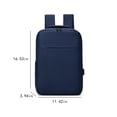 thumbnail image 3 of Slim Laptop Backpack, 15.6 Inch Capacity, Water-Resistant Material, USB Charging Port, Adjustable Shoulder Straps, For Business Travel, Commuting Students, Men Women, Travel Gear, Daily Use $BS$3, 3 of 9