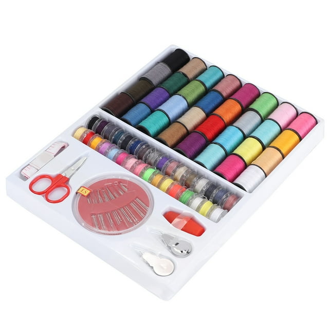 Kit de costura para viajes en casa, tijeras, hilo, aguja, cinta métrica, juego de herramientas de costura