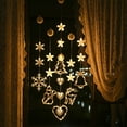thumbnail image 6 of 3 Pcs Christmas Snowflake Window Lights Decorations Battery Operated Snowflake Hanging Lights with Suction Cup & Twinkling Mode for Holiday Indoor Decor, 6 of 7