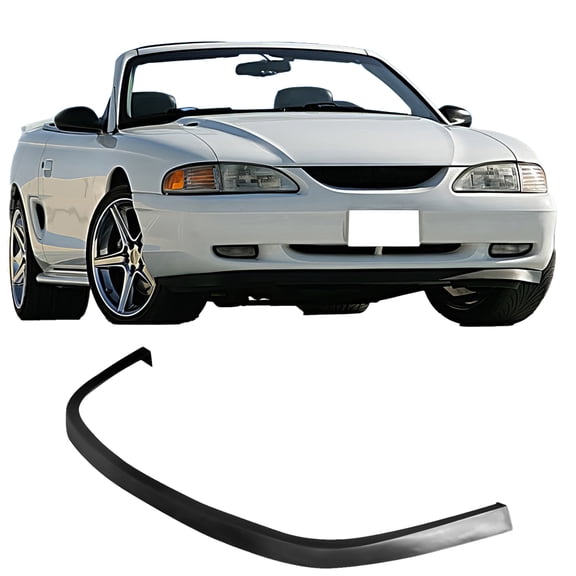 Ikon Motorsports Front Bumper Lip Compatible With 1999-2004 Ford Mustang Mach 2 Style PU Add On Air Dam Front Chin Spoiler Lower Valance Splitter