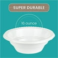 thumbnail image 2 of PLASTICPRO 16 Oz White Plastic Bowls Round Disposable Microwavable Bowls, 200-Pack, 2 of 7