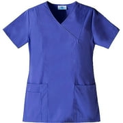 Wild Grape Mock Wrap Scrub Top