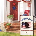 thumbnail image 2 of Rdsfhsp Memorial Day Patriotic Linen Garden Flag 12x18 inch Double Sided for Outside, Remember and Honor American Veteran Soldier 4th of July Holiday Yard Flag, 2 of 5