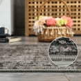 thumbnail image 6 of ZACOO 2'x6' Vintage Distressed Floral Medallion Runner Rug, Machine Washable Low Pile Non-Slip Indoor Rug for Hallway Kitchen Laundry Room, Red Green, 6 of 8