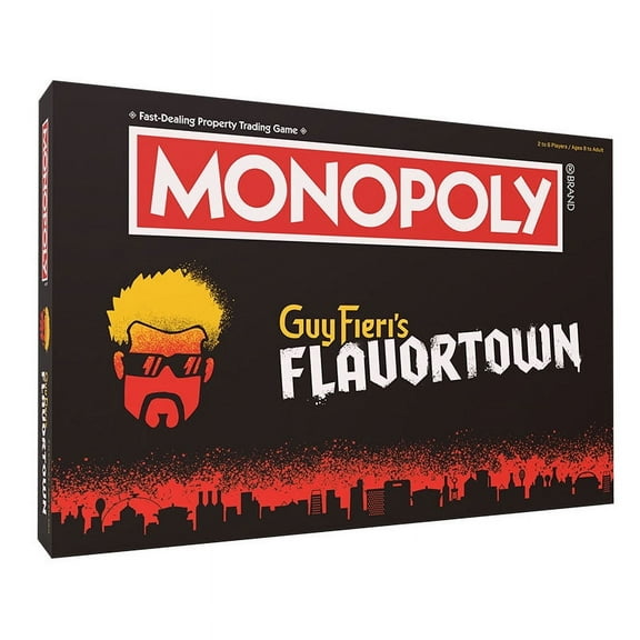 Monopoly: Flavortown Board Game, Featuring '68 Chevy Camaro, Knuckle Sandwich Coin and More, Buy, Sell, Trade Guy Fieri?s Restaurants, Build Your Own Culinary Empire, Officially Licensed Merchandise