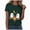 Dark Green, variant on TOWED22 Halloween T Shirt Women Crew Neck Short Sleeve Cute Bow Ghost Graphic T Shirts - Spooky Print Loose Top Funny Fashion Clothes(Dark Green,M)