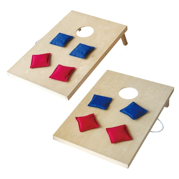 Cornhole Wooden, Stick & Slide, 10 Pieces, 2 Boards, 8 Bean Bags, Family Games, Ages 3  by MinnARK