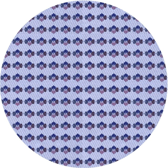 Ahgly Company Tapis Rond Lavable en Machine Intérieur Transitionnel Bleu Ardoise, 5 Pieds Rond