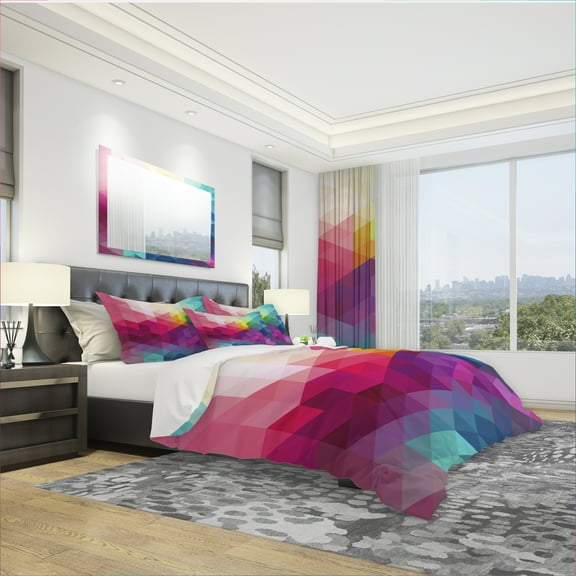 Designart 'Abstract Colorful Pattern' Modern Duvet Cover Set