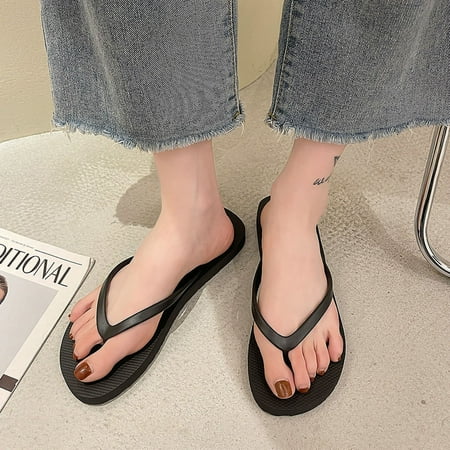 

Pvc Slippers Shower Slippers Women Slippers PVC Home Outdoor Solid Color Fashionable Elegant Beach Sandals Birthday Gift