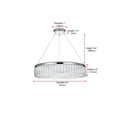 thumbnail image 4 of Elegant Lighting Rune 1-Light Metal Adjustable LED Chandelier in Chrome/Clear, 4 of 12