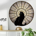 thumbnail image 2 of Pegatinas de pared de gato negro para niños, pegatinas de pared de gato, pegatina circular con patrón de colores para dormitorio, cúpula, 2 of 5