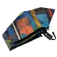 thumbnail image 6 of FORMRS Travel Umbrella Folding Auto Open Close Windproof Rain UV Protection, Blue Colorful Flowers, 6 of 8