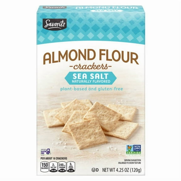 Sea Salt Flavored Almond Flour Crackers, 4.25 oz- Pack of 3