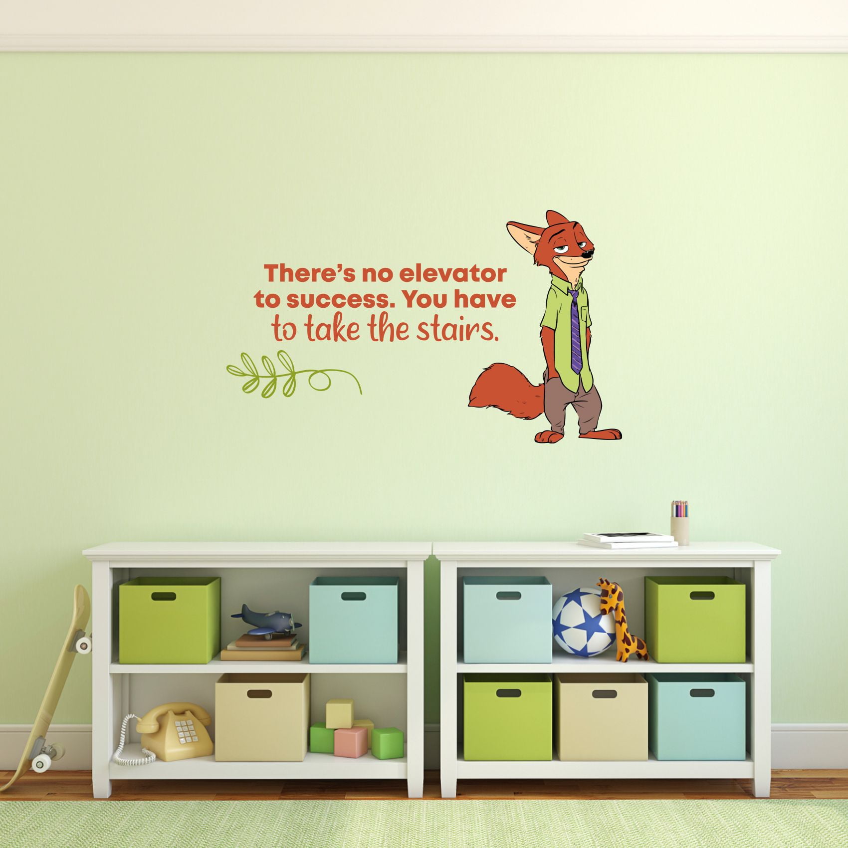 Stairs Zootopia Nick Wilde Quote Cartoon Quotes Decors Wall Sticker Art