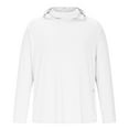 thumbnail image 5 of DDAPJ pyju Men's Sun Protection Hoodie Shirt UPF 50+ Long Sleeve Hooded T-Shirts with Mask Lightweight Rash Guard Fishing Hiking Shirts with Thumb Holes White XXL, 5 of 6
