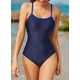 thumbnail image 2 of Traje de baño de Entrenamiento de una Pieza Boyleg para Mujer Traje de baño atlético con Espalda Cruzada Trajes de baño Azul-D CH Azul-D CH Xishao ropa, 2 of 2