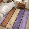 thumbnail image 4 of Rectangle Area Rugs 4 x 6 Ft, Farmhouse Purple Brown Non-Slip Residential Carpet, Vintage Wooden Striped Indoor Crawling Mats Runner Rugs for Living Room/Dining Room/Bedroom, 4 of 8