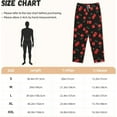 thumbnail image 2 of PISONIC Black Sweet Cherry Printed Women's Pajama Pants, Comfy Pajama Bottoms With Pockets&Drawstring, 2 of 7