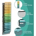 thumbnail image 3 of 20-Tier Wall File Organizer Mesh Office Mail Holder, Hanging Wall Organizer Magazine Rack for Office Assembly Needed, Black, 3 of 7