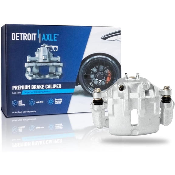 Detroit Axle - Front Left Brake Caliper for 2007-2012 Kia Rondo Disc Brake Caliper with Bracket 2008 2009 2010 2011 Replacement Driver Side Brake Caliper Assembly