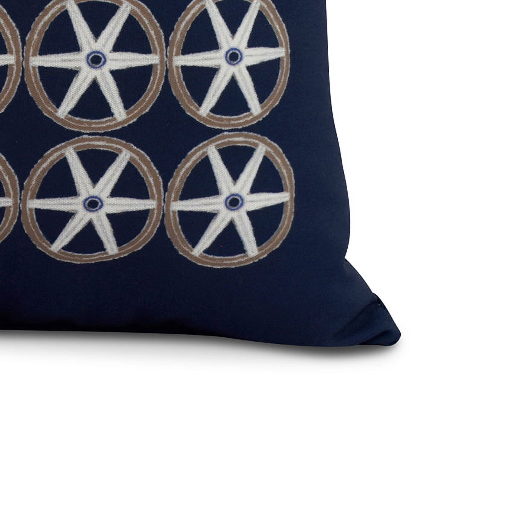 Simply Daisy, 18 x 18 inch, Nautical Geo Square, Geometric Print Pillow, Navy