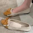 thumbnail image 6 of Ytobaz Flat Shoes for women Bow Accent Pointed Toe Ballet Flats Suede Dress Shoes Office Wedding Party Daily Casual Walking Travel Footwear, 6 of 9