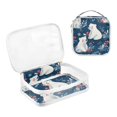 thumbnail image 3 of Polar Bears Apples Leaves Makeup Bags Set Travel Toiletry Bags Portable Cosmetic Bags Organizer Waterproof 2 Packs, 3 of 7