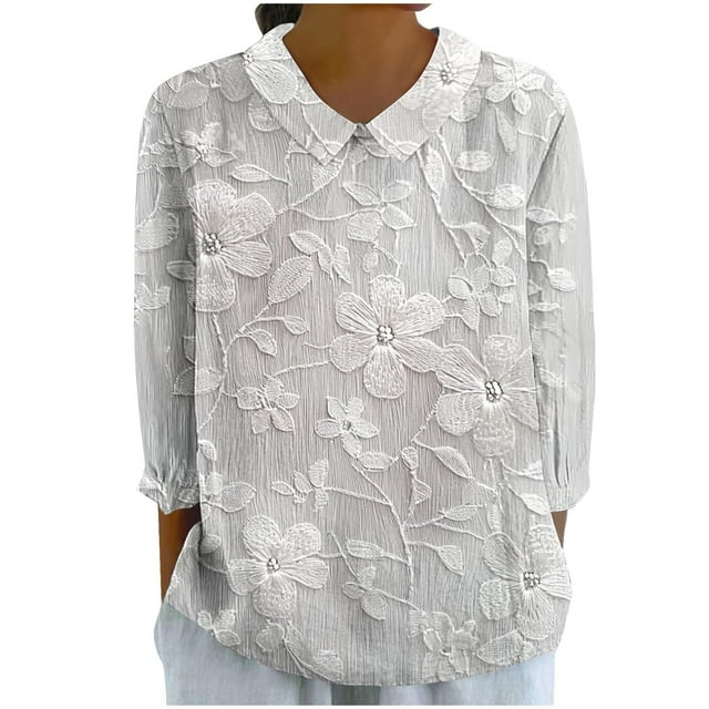 T-shirts en Lin pour Femmes Chemise à Col à Manches Longues Blouses Ultra Douces Texturées Chandail en Molleton Athlétique Extensible Chandail Automne Hiver Blouses