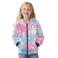 thumbnail image 4 of Chririnla Cherry Blossom Cute Cat Fuzzy Athletic Top for Youth and Boys - girls Fluffy Hoodie Lightweight Loose Hooded Jacket for Daily Use and Gym, 4 of 7