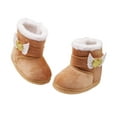 thumbnail image 3 of Newborn Baby Girl Plush Snow Booties Keep Warm Shoes Non-Slip Sneaker Walking Soft-Soled Breathable Heart Wings First Walkers, 3 of 4