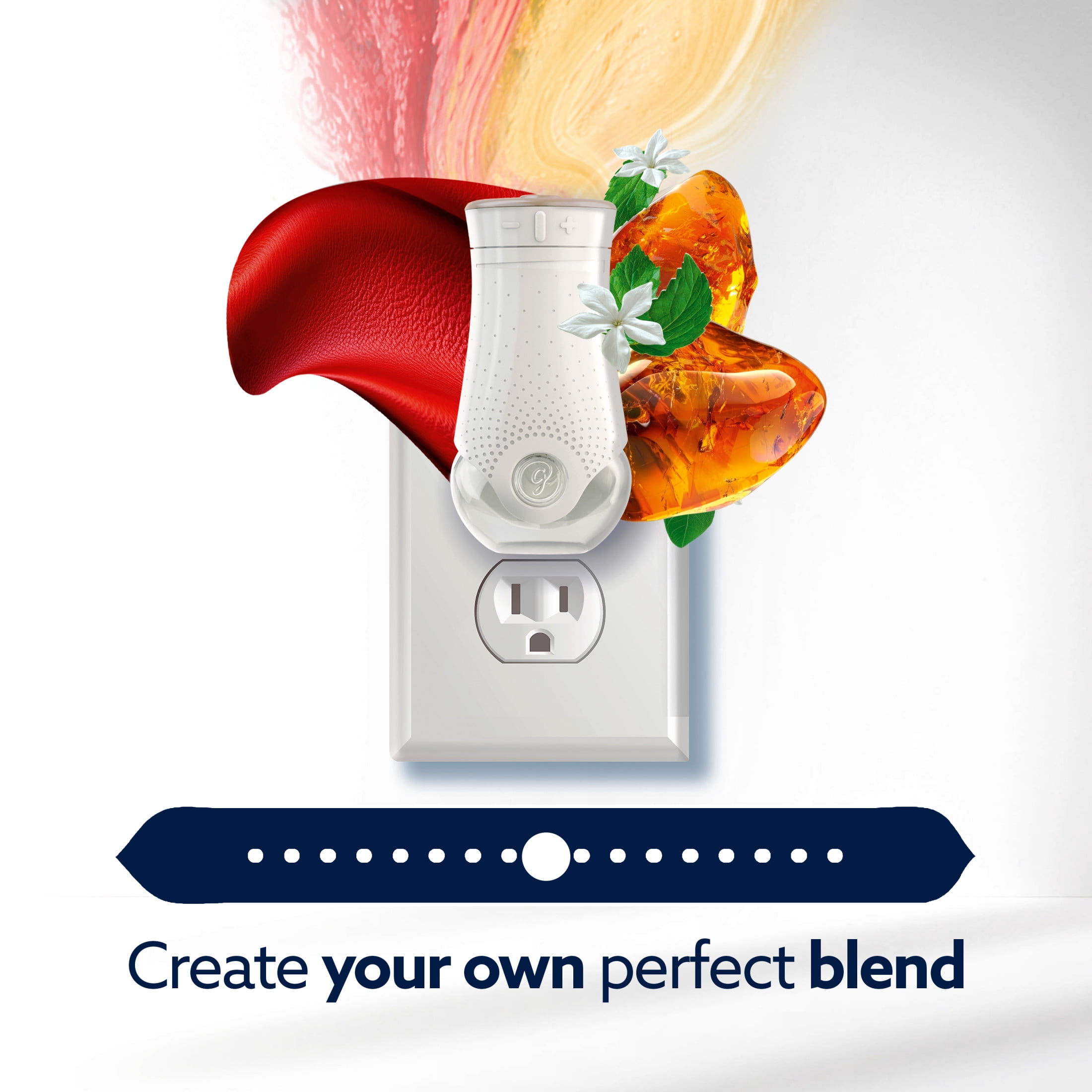 Glade® PlugIns® Refills with CustomScent Technology, Leather & Golden Amber, 2 Refills