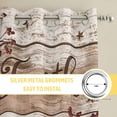 thumbnail image 6 of Farmhouse Kitchen Curtains Window Panels, Vintage Country Texas Star Wooden Grain Insulated Window Treatment Curtain, Grommet Curtains for Bedroom/Living Room/Bathroom, 2 Piece 42"Wx45"L, 6 of 8