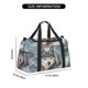 thumbnail image 3 of Fotbe Majestic Snowy Wolf Bolsa de Viaje con Estampado, Bolsa de Fin de Semana para Mujer con Compartimento para Zapatos, Bolsa de Gimnasio con Bolsillo Húmedo, 3 of 7