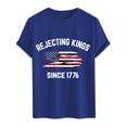 thumbnail image 4 of Linfrsh Mens 4th Of July T-Shirts American Flag Patriotic T-Shirt Independence Day Graphic Tee Tops(Blue,M), 4 of 5