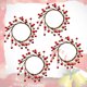 thumbnail image 3 of GOOHOCHY 4 piezas DIY Navidad Artificial Berry Wreath Colgante Guirnalda Ornamento Vela Decoración (8 cm de diámetro interno), 3 of 8