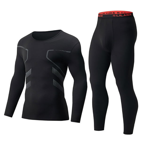 Ceisia Warm Breathable Mens Slim Fit Solid Color Thermal Underwear Set Gifts