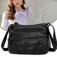thumbnail image 3 of Bolsos de Mujer Bolsos Suaves Moda PU Bolsas de Hombro de Cuero Bolsa de Viaje negro Hugo  Bolsas de mensajero de mujeres PU, 3 of 7