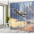 thumbnail image 5 of Ambesonne Airplane Shower Curtain, Aviataion Theme Design, 69"Wx75"L, Blue Grey, 5 of 5