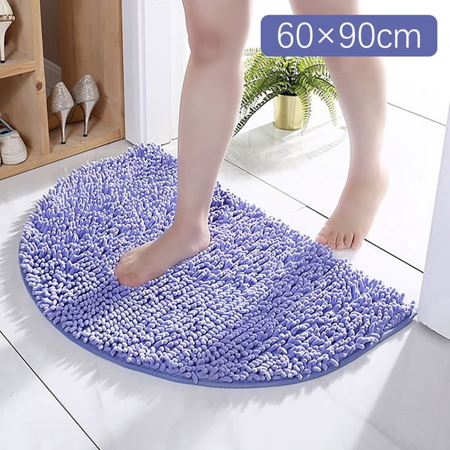 Home Decor Living Room Half Round Bathroom Rug Won't Slip Bathroom Mat Soft And Comfortable Furry Durable Thickened Bathroom Rug Machine Washable Reusable
