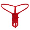thumbnail image 1 of GDREDA sous-Vêtements Ouverts à l'Entrejambe pour Hommes Personnalité Mode Décontractée Aguichant Mini String sous-Vêtements Ouverture Trou Liage Type T Pantalons Rouge, Taille Unique, 1 of 8