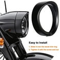 thumbnail image 5 of Headlight Trim Ring 7Inch Black Visor Type Motorcycle Trim Ring for Softail Street Glide Road Glide, 5 of 7