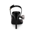 thumbnail image 2 of BLISSFUL STEP Women's Slingback Rhines Open Toe Stiletto Heels Sandals Clear Black 9, 2 of 7