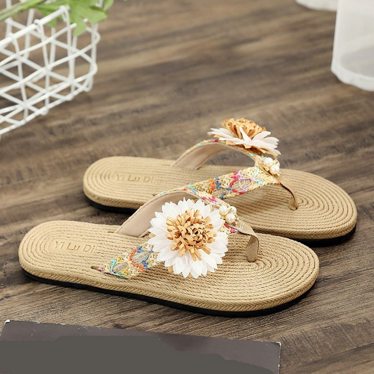 Fashion Summer Women Sandals Flat Thick Bottom Open Toe Hook Loop