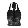 thumbnail image 5 of PeXxxx Women's Lace Neck Crop See Through Backless Sheer Mesh Tank XL, 5 of 8